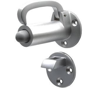 Deurvastzetter met valhaak en deurplaat - 102mm - RVS 316 (Inox A4) mat - N-251501.9