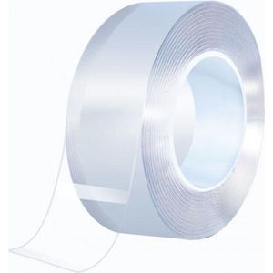 Super Sterke Dubbelzijdig Tape – Herbruikbaar en Waterproof –  Montagetape - Transparant - 20 mm breed - 1 Meter
