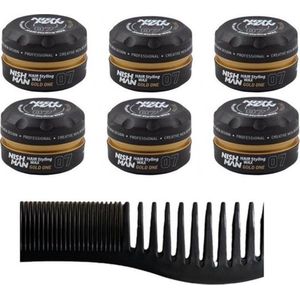 NISHMAN 07 HAIR STYLING WAX GOLD ONE 6 STUKS+ kam