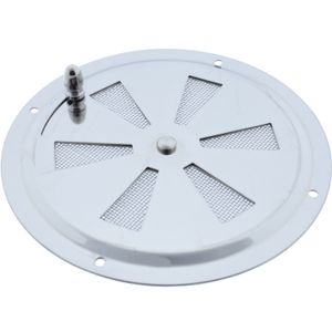Ventilatierooster - Afsluitbaar - Met insectengaas - 100mm - Rvs gepolijst