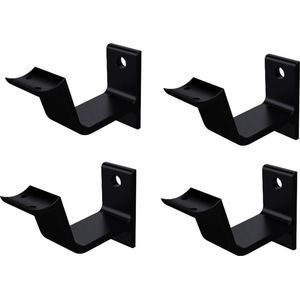 Leuninghouder zwart - Keilboutbevestiging - Hol zadel Hermeta - 3553-18 - 4 stuks