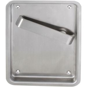 Deurklink - Loop slot flush, krukstift 9mm ls per stuk rvs (inox) geborsteld - Op schild - Ø9mm