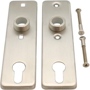 Deurschild 165x45mm Profielcilinder per stuk RVS mat