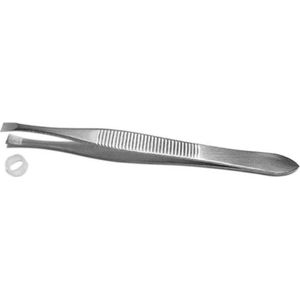 Pincet - Pinset - Pinzax - RVS - 8,5 CM - Ontharen wenkbrauw - Make up tool - Gezicht haar verwijderen - Splinter verwijderen - Gezicht haar remover - Metaal - Ijzer pincet - Kleine pincet - Schoonheidsspecialist - Licht materiaal - Professioneel