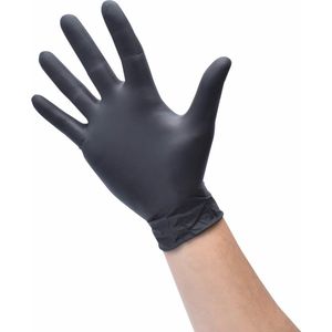 500x  wegwerp handschoenen  - Nitrile - Zwart - Powder Free - Latex free - Maat L