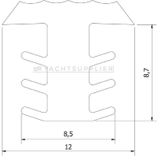 Traptrede profiel Bruin - Antislipprofiel - Trapprofiel - Anti-slip strip - 25 meter