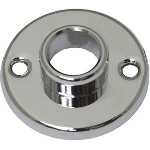Kruk rozet tbv patentbouten 51mm rond per paar  Messing mat chroom