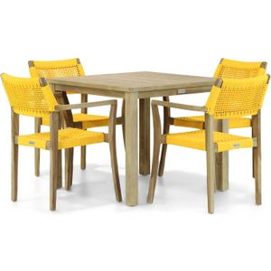 Lifestyle Garden Furniture Dallas/Bristol 90 cm dining tuinset 5-delig