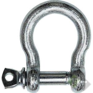 Harpsluiting met borstbout, 8mm, verzinkt, H-sluiting.