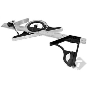Zwaaihaak combi set, Metrisch en Inch aanduidingen, 2 waterpassen, 2 haken