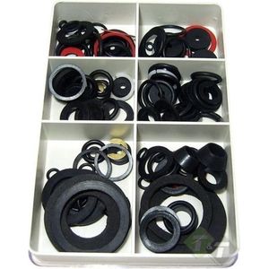 Afdichtringen, Ringenset, O-ringset, sanitairringen 125 dlg