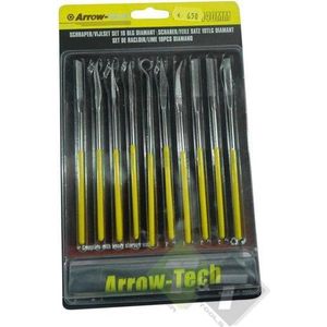 Schraper/vijlset, 10 delig, Arrow-Tech