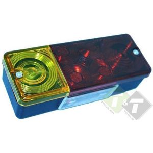 Achterlicht, 3 kamers, benodigde binnenlampen: 2x 21 Watt, en een 2 x 5 Watt buislamp