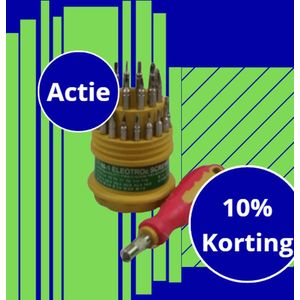 Precisie schroevendraaier set, bittenset, bit set 31 dlg