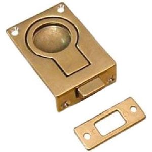 Luiksluiting met verende schoot - 57x40 - Messing gepolijst