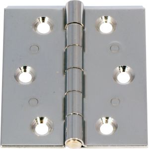 Scharnier rechte hoek gerold 80x70x2,2mm vaste pen RVS