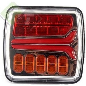 achterlicht led links vierkant 25x leds - aanhangerlamp - ledverlichting - ledlamp - led achterlicht