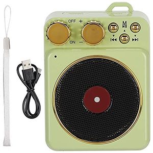 Bluetooth-Luidspreker, Draagbare Draadloze Luidspreker, Retro-ontwerp voor Thuiskantoor (Groente)