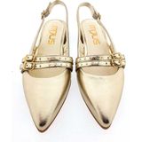 Mjus - T98117 - Dames Pumps - Goud - Open - Kleine Hak