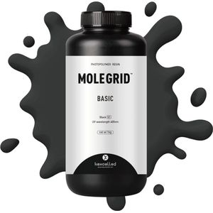 Hars / Resin MOLEGRID ™ Zwart 1kg Kexcelled LCD/UV