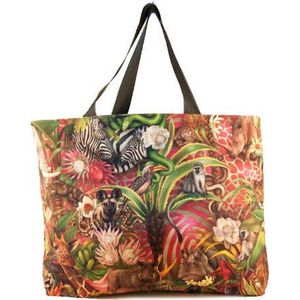 Shopper - Canvas tas - African Jungle: Full design - WhimsicalCollection - Strandtas - Weekendtas - Reistas - Boodschappentas. Mooi, modieus, bijzonder en helemaal Afrika.