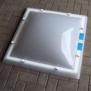 Lichtkoepel plexiglas opaal 120x120 cm dubbelwandig