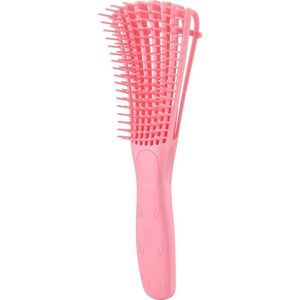 Anti-klit Haarborstel - detangler brush – hoofdhuidverzorging - detangling brush – krullen - kroes haar – definiëren | Roze