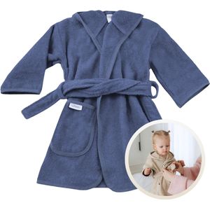 Badjas Uni Line, Zijde Blauw 1-2jr