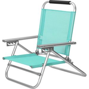 MIRA Home - Strandstoel - Draagbare Klapstoel - Tuin - Aluminium - Groen - 57 x 59 x 71