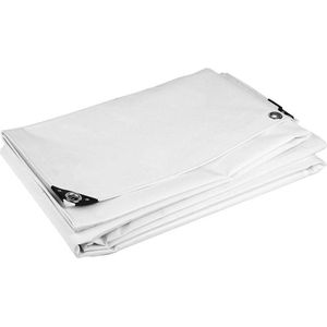 Wit PVC Afdekzeil 4x8 m (650gr/m2) - Stevig Bisonyl Dekzeil - Waterdicht Dekkleed voor Bescherming