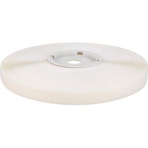Klittenband - 25 Meter Wit - Afdekzeilwinkel - 20mm Zelfklevend Acryl Lus Zachte Kant Wit