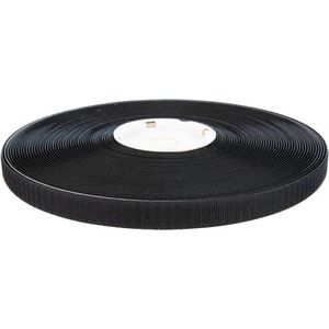 Klittenband - 10 Meter Zwart - Afdekzeilwinkel - 20mm Zelfklevend Hotmelt Haak Harde Kant Zwart