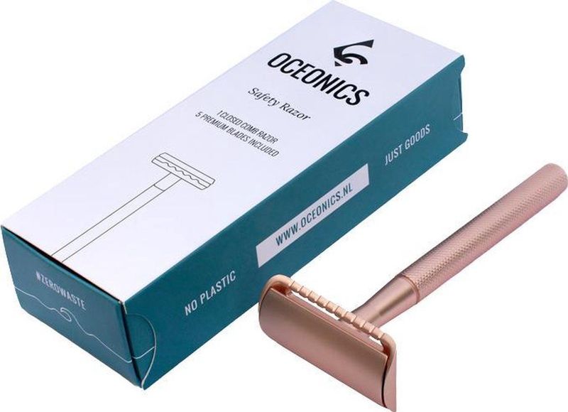 Oceonics Safety Razor Rosé Round incl. 5 scheermesjes | Zero Waste