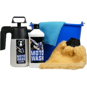 MotoWash Bucketset - MotorShampoo - Diepe glanslaag - Motorfietsreiniger - bevat een ontvettende werking en droogt streeploos op