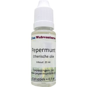 Pure etherische pepermuntolie - 20 ml - etherische pepermunt olie - essentiële pepermuntolie