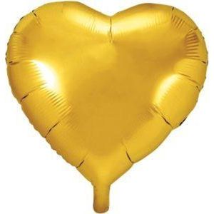Folie ballon hart Goud 45cm (flat) / Helium of lucht = OK
