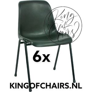 King of Chairs -set van 6- model KoC Daniëlle zwart met zwart onderstel. Kantinestoel stapelstoel kuipstoel vergaderstoel tuinstoel kantine stapel stoel kantinestoelen stapelstoelen kuipstoelen De Valk 3360 keukenstoel schoolstoel eetkamerstoel