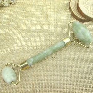 Massage Roller - Groen - Draagbare - Praktische Facial - Dubbel Hoofden - Natuurlijk Jade Anti Rimpel  Gezicht -Afslanken Body Hoofd hals Massage - Stok Schoonheid Aanbod