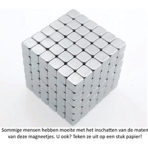 50 Vierkante neodymium magneetjes - 5 x 5 x 5 mm - neodymium magneet - koelkast - whiteboard