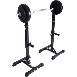 Physionics® squat rack 12- en 6-voudig in hoogte verstelbaar met 2 planken max. belastbaarheid: 100 kg