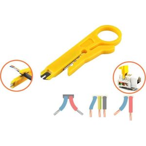 Striptang - 1 Stuk - Draadknipper - Kabelstripper - Kabelknipper - Krimptang - Draadstriptang - Draadstripper - Kniptang multifunctioneel - Geel - Gereedschap - Broekzak formaat - All tool - Toolkit - striptang - Striptang klein - Klussen