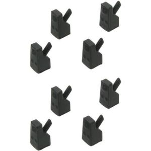 8x rubber dopje voor pannendrager - 8 STUKS - schuin rubber voetje pannendrager fornuis kookplaat - 484000000840 - geschikt voor Whirlpool Bauknecht