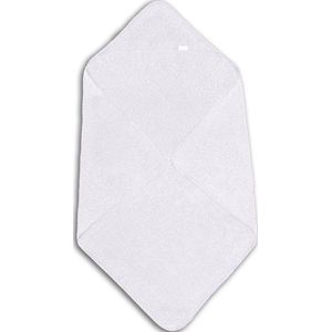Funnies Badcape Wit 80x80 cm - Zachte Badcape Baby / Omslagdoek / Handdoek met Capuchon - Gemaakt van 100% Katoenen Badstof - Absorberend en Comfortabel - Perfect voor Warmte en Droogte na het Badderen