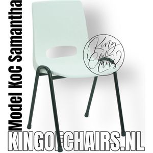 KoC Samantha wit met zwart onderstel. kantinestoel stapelstoel kuipstoel vergaderstoel tuinstoel kantine stoel stapel stoel tuin kantinestoelen stapelstoelen kuipstoelen arenastoel De Valk 3320 bistrostoel schoolstoel stapelbare stoel bezoekersstoel