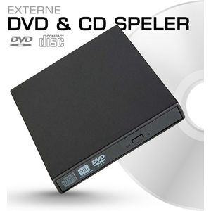 Externe DVD & CD Speler - Externe DVD Brander - Externe DVD Speler Geschikt Voor Windows, Linux & Mac - USB 2.0 - NIEUWSTE VERSIE