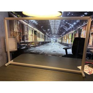 spatscherm met alu frame