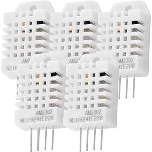 AZDelivery 5 x DHT22 AM2302 Temperatuursensor en vochtigheidssensor compatibel met Arduino Inclusief E-Book!