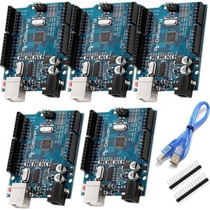 AZDelivery - AZ-ATmega328 - Microcontroller - 5 x met USB-kabel - 14 Digitale In- en Uitgangen