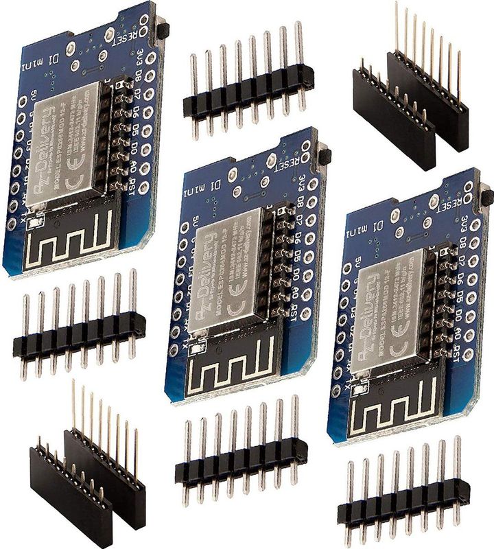 AZDelivery 3 x D1 Mini NodeMcu met ESP8266-12F WLAN-Module CH340G Lua compatibel met Arduino Inclusief E-Book!