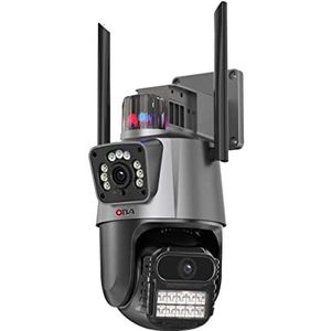 Oba security Multi-objectief dual-lens WiFi Dual 4MP IP tweeweg bewakingscamera autotracking